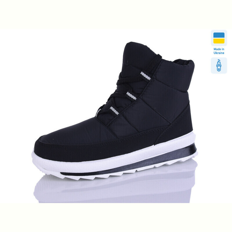 Дутики DeMur 1118 чорний-білий