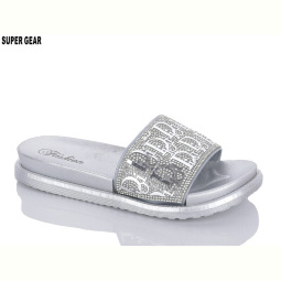 Шлепки Super Gear S888 silver