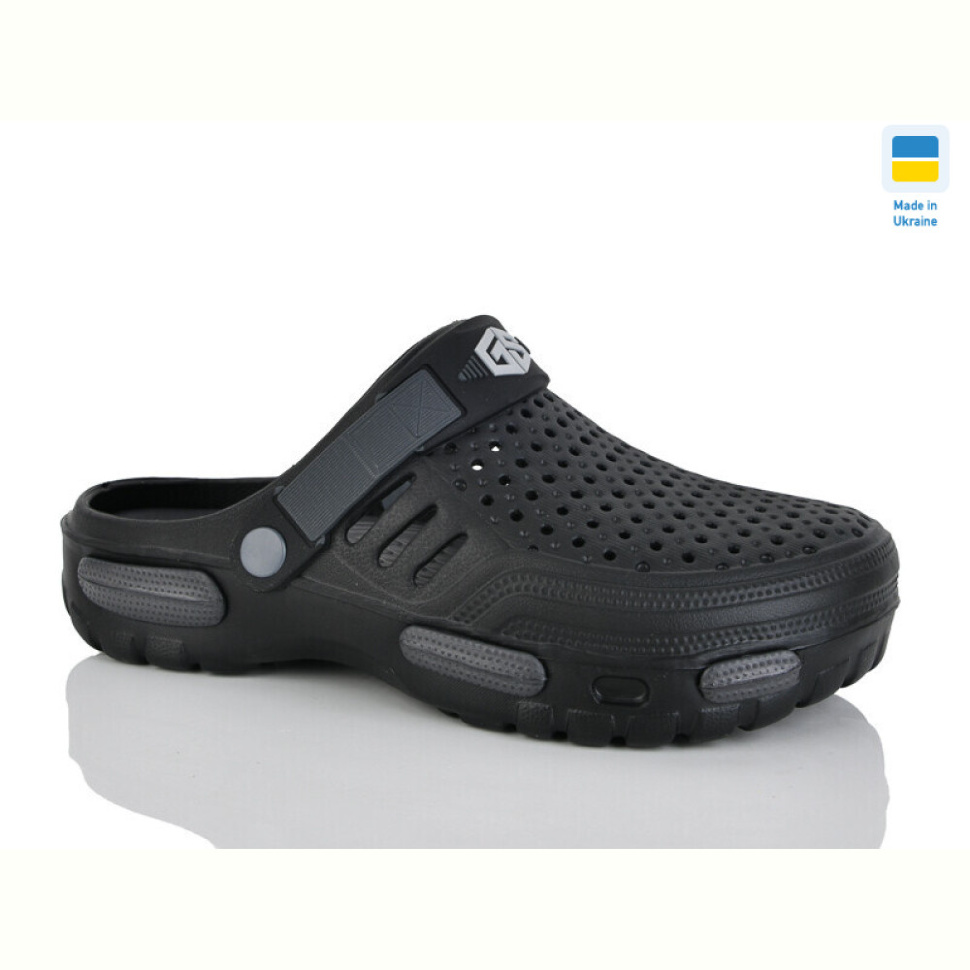 Кроксы DeMur CM118 чорний-графіт