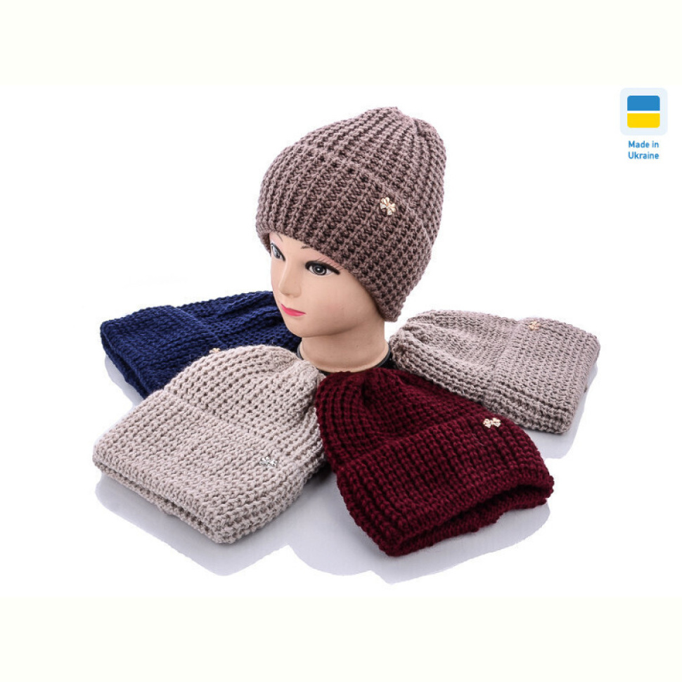 Шапка Angelica FW001-2 на флісі mix