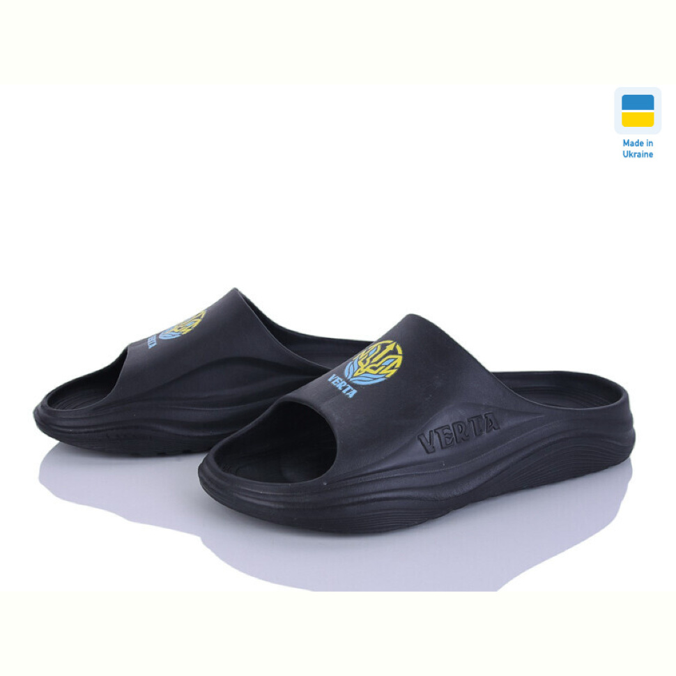 Шлепки Golden Lion 1001 герб чорний