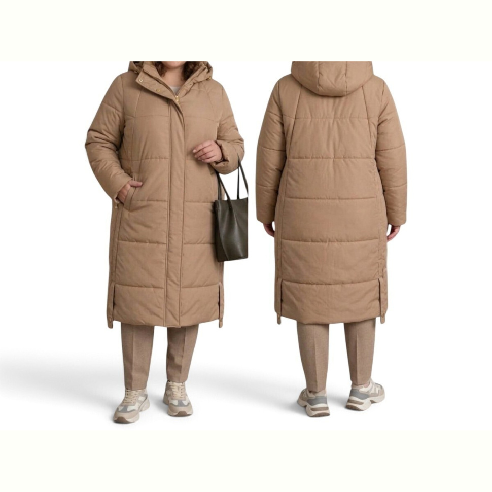 Пальто Massmag 8810 бежевий Пальто Massmag 8810 бежевий