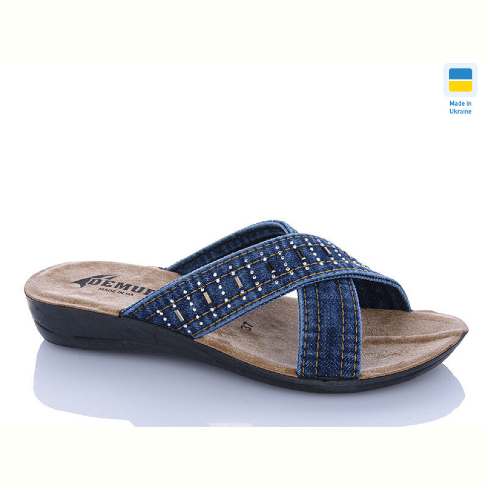 Шлепки DeMur 2604 синій