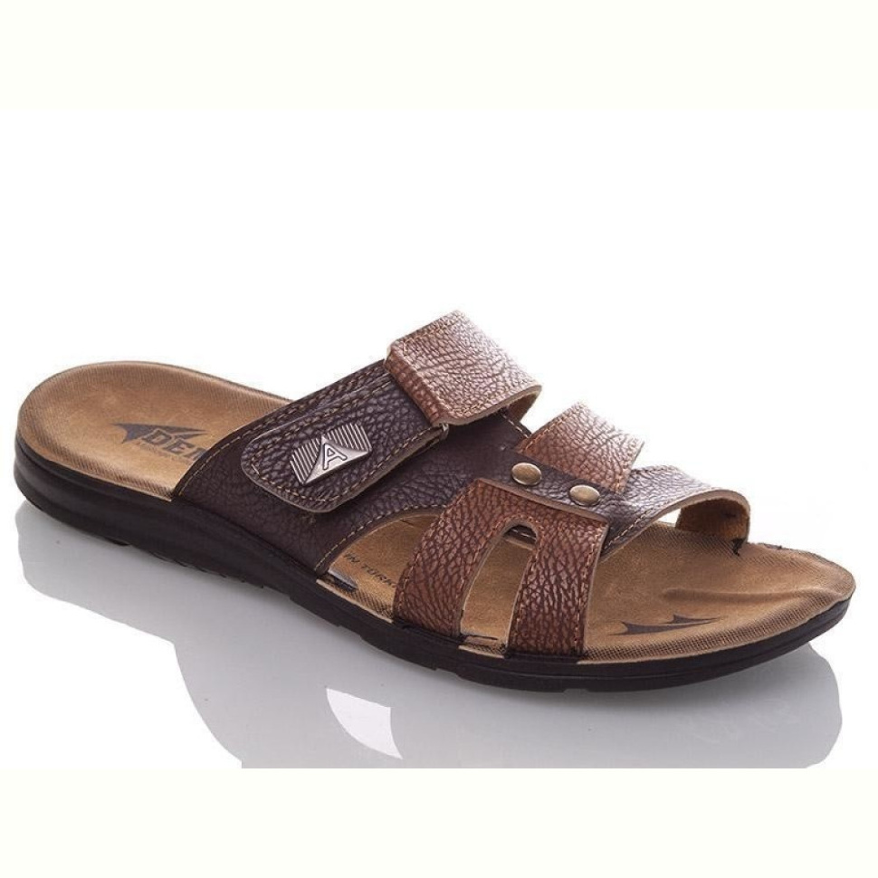Шлепки DeMur M6843 camel-brown