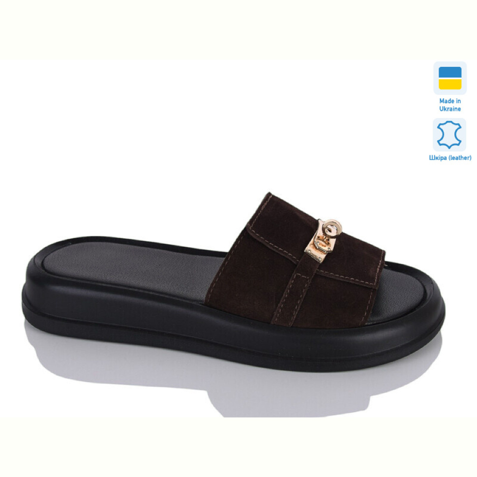 Шлепки Sali 928 корич.з.