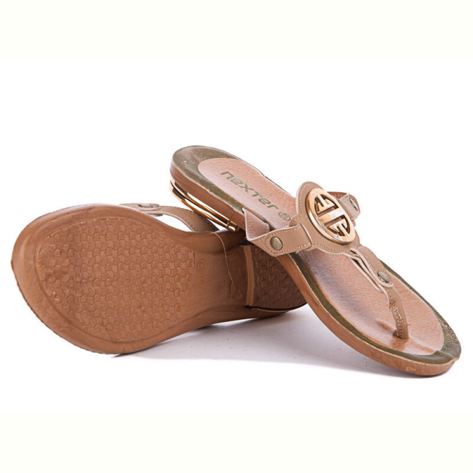 Шлепки Selena 044 кемел