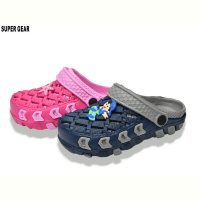 Кроксы Super Gear 02A-6301 fuxia-grey mix