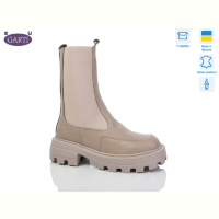 Ботинки Garti 0054 беж шкіра байка