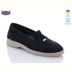 Туфли Garti 401 чорний замш-беж