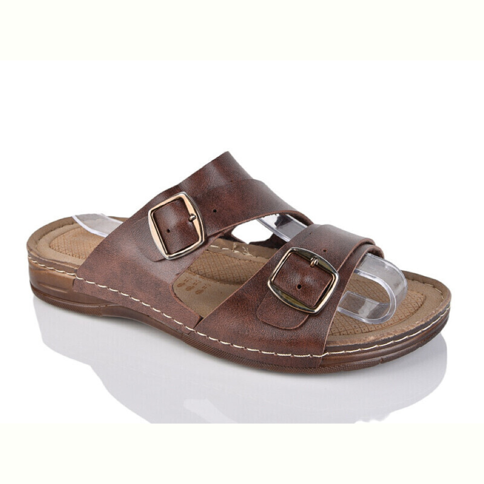 Шлепки Oscar 251 brown Шлепки Oscar 251 brown