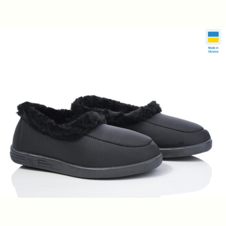 Тапки Vladimir Каховка з хутром чорний