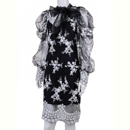 Платье Gelsomino 001 black-white