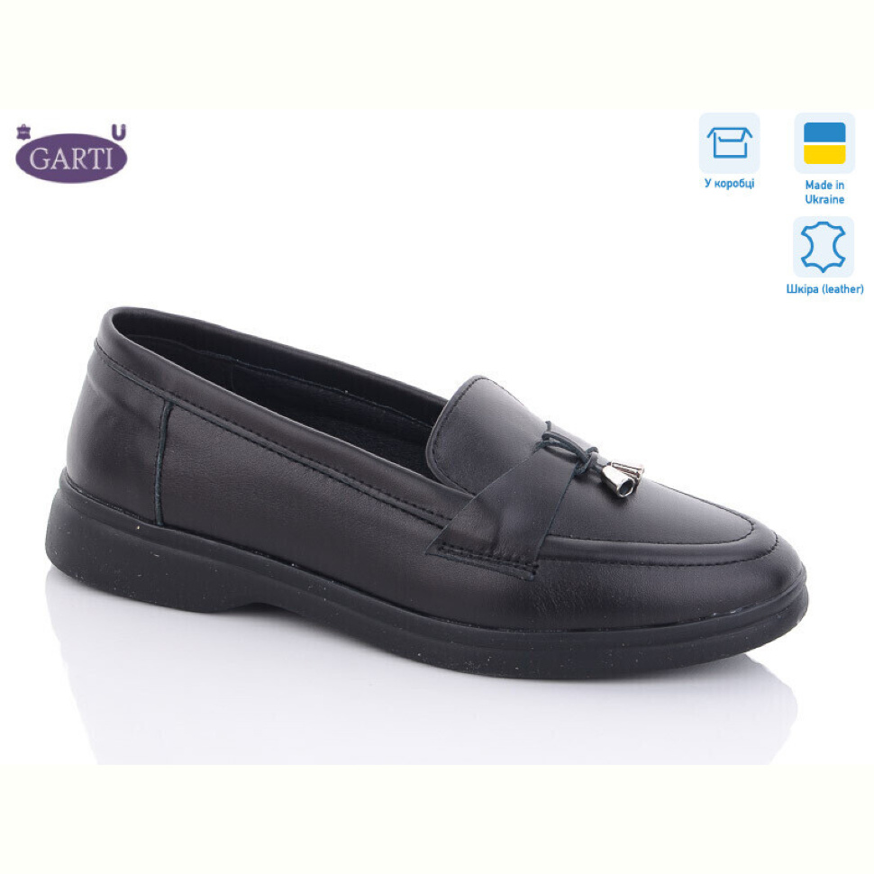 Туфли Garti 401 чорна шкіра Туфли Garti 401 чорна шкіра