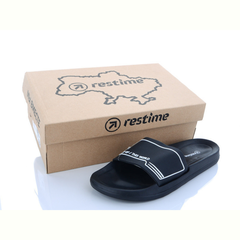 Шлепки Restime TML25963 black-white