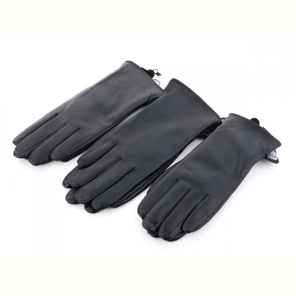 Перчатки RuBi R101Ж кожзам-махра black