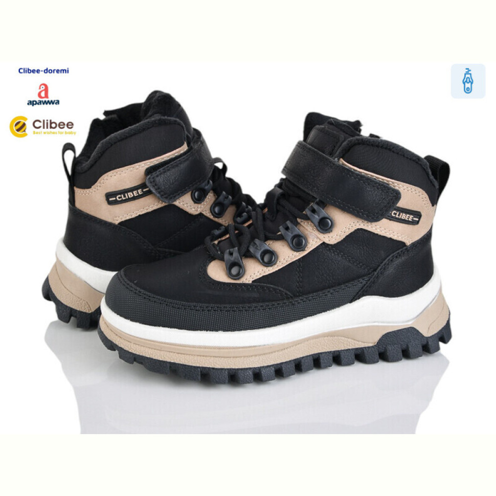 Ботинки Clibee-Doremi HC590 black-khaki