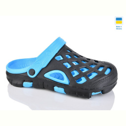 Кроксы Lot Shoes N308 чорно-бірюзовий
