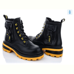 Ботинки Violeta 197-36 black-yellow