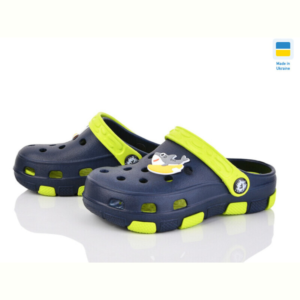 Кроксы Inblue F401 синьо-салатовий