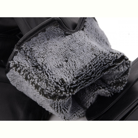 Перчатки RuBi R102Ж кожзам-махра black