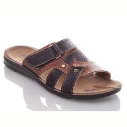 Шлепки DeMur M6844 black-camel