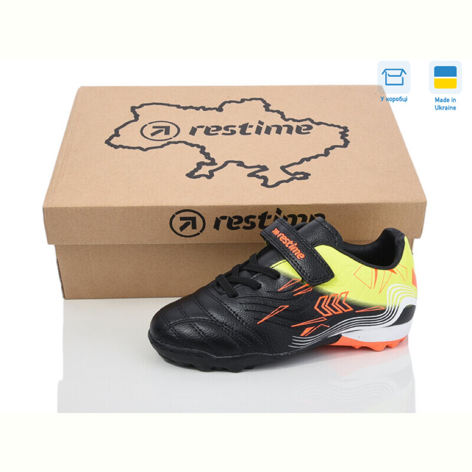 Футбольная обувь Restime DD024137-1 black-lime