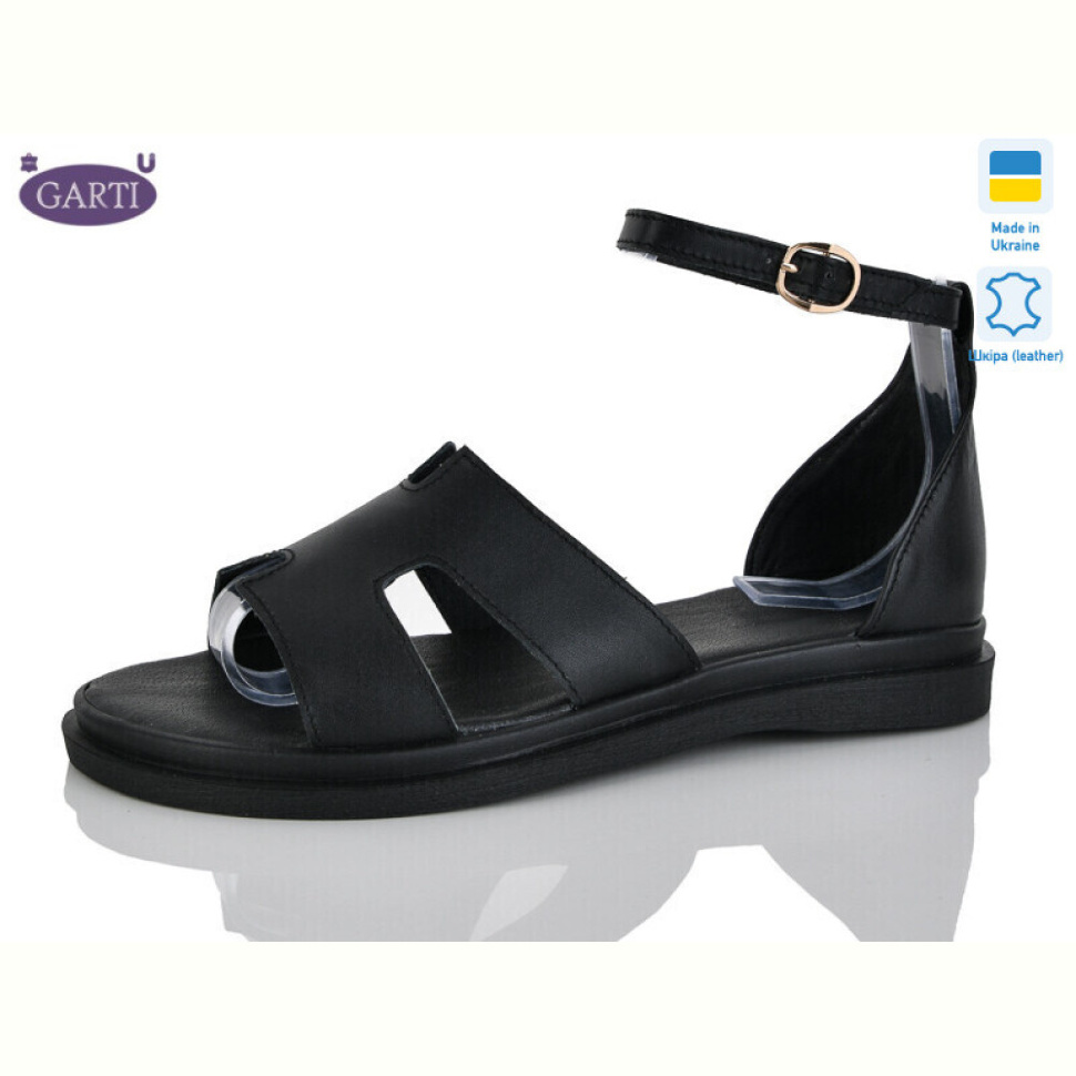 Босоножки Garti 0192 чорна шкіра