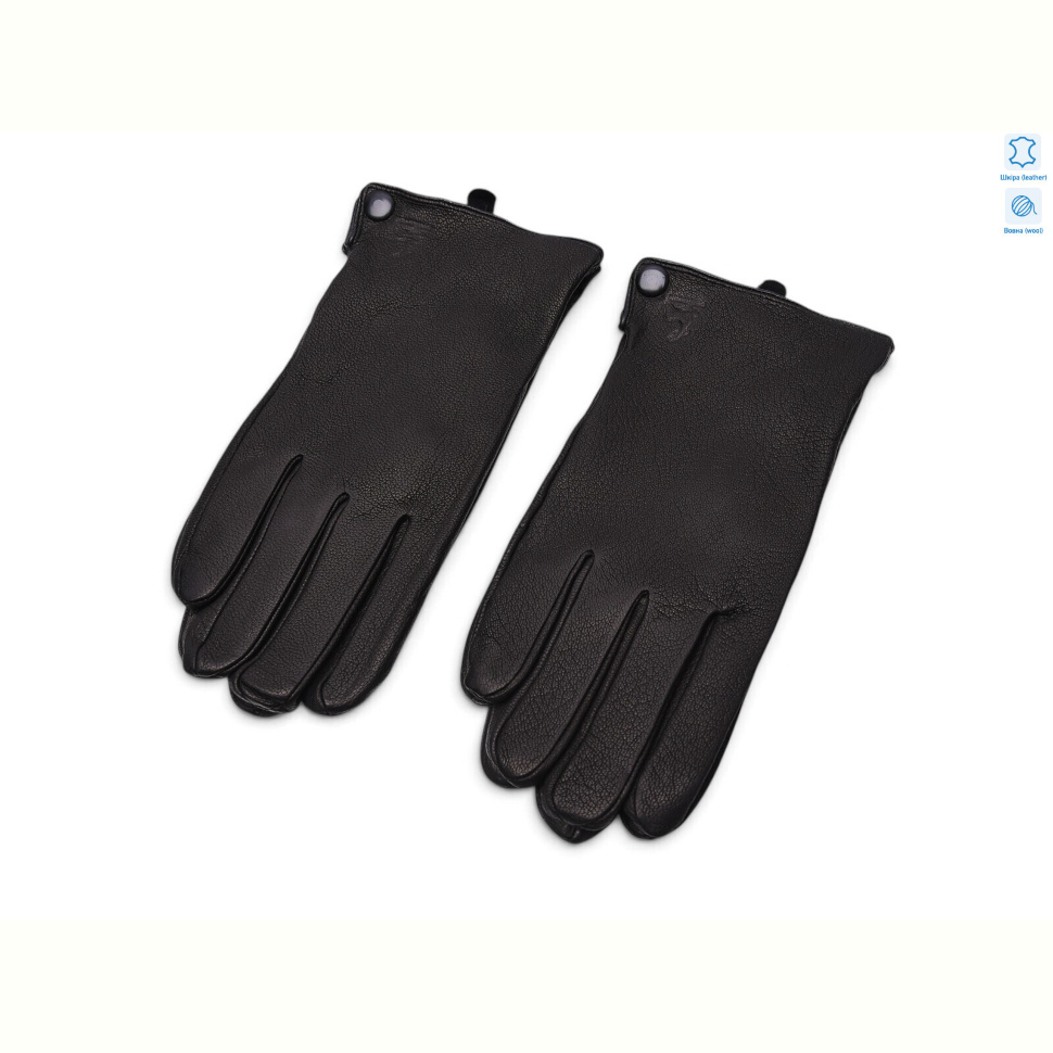 Перчатки RuBi X4-1 black шкіра олень вовна