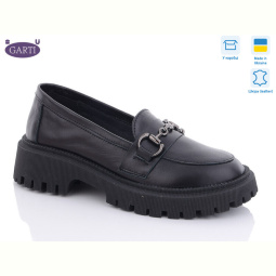 Туфли Garti 419 чорна шкіра
