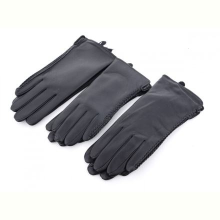 Перчатки RuBi R103Ж кожзам-махра black