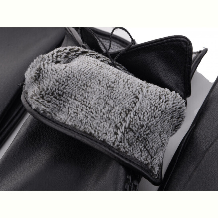 Перчатки RuBi R103Ж кожзам-махра black