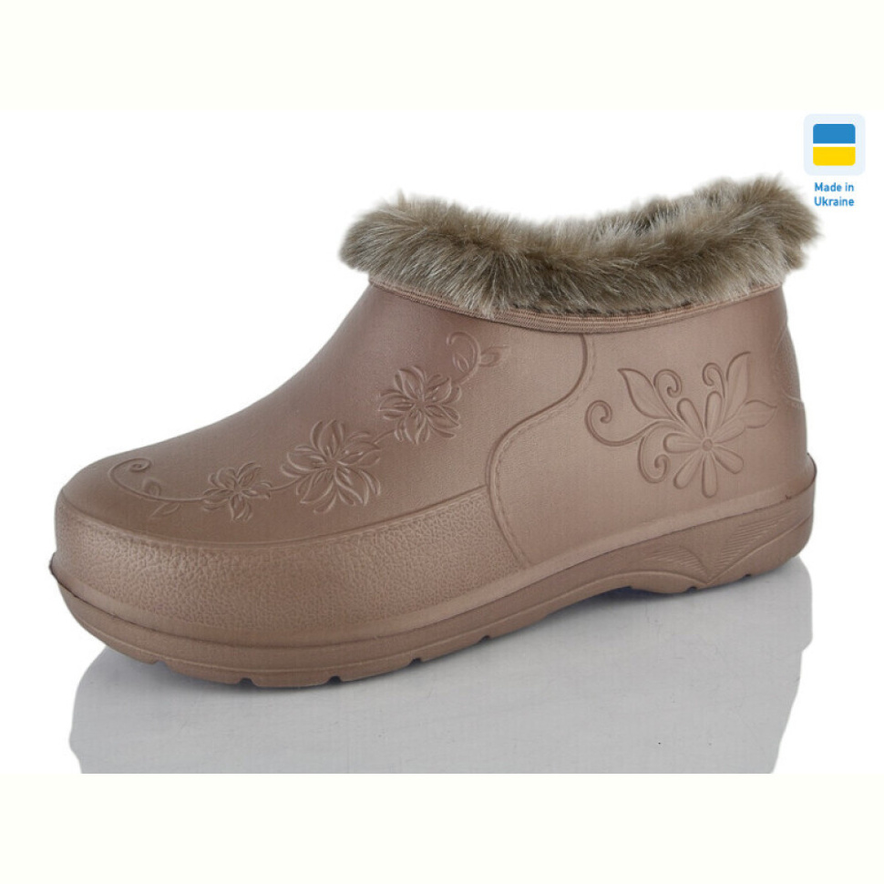 Галоши Lot Shoes Квіткв коричневий