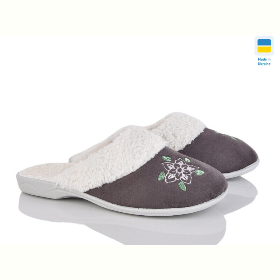 Тапки Vladimir Кредо 13ДР116 вишивка сірий