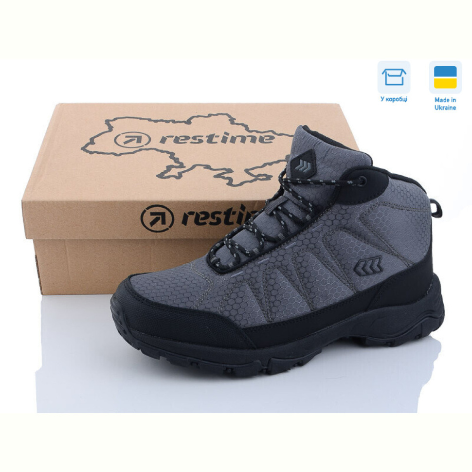 Ботинки Restime PMZ23566 d.grey-black