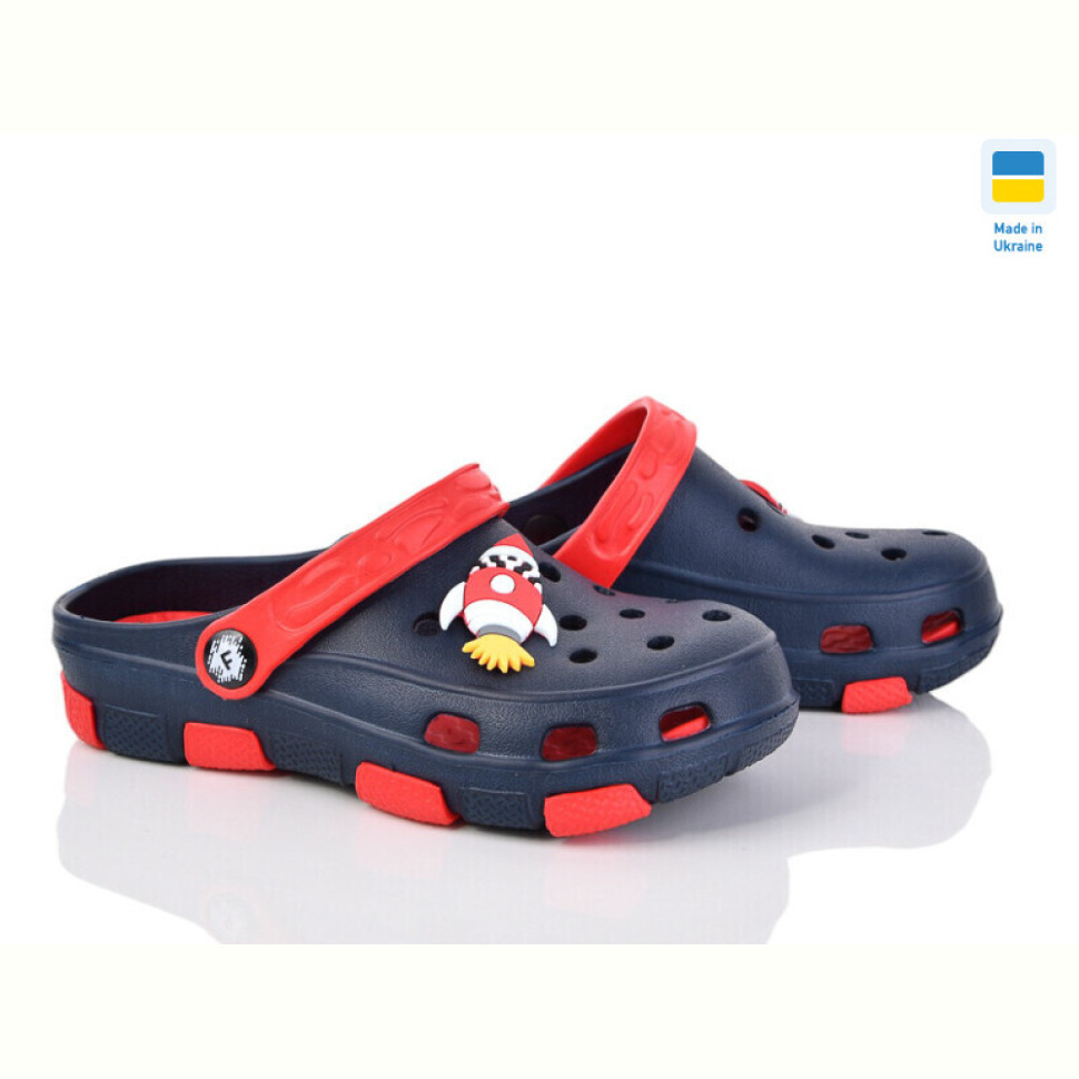 Кроксы Inblue F401 синьо-червоний
