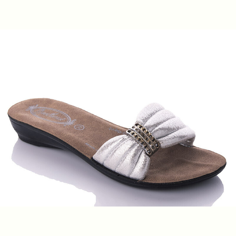 Шлепки DeMur K26-809 silver (30-35)