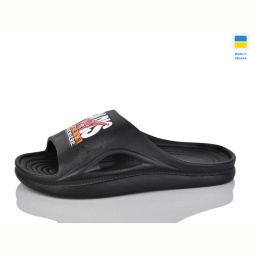 Шлепки M&amp;L  Alex13 ML113 чорний прінт асорті