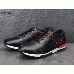 Кроссовки Spencer 71 black кожа