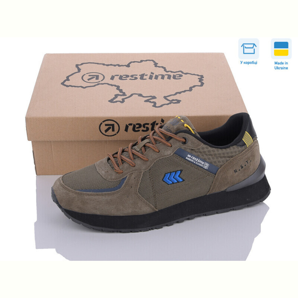 Кроссовки Restime EMB24029 khaki