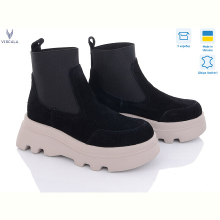 Ботинки Viscala 27927 VL S чорний-бежевий зима