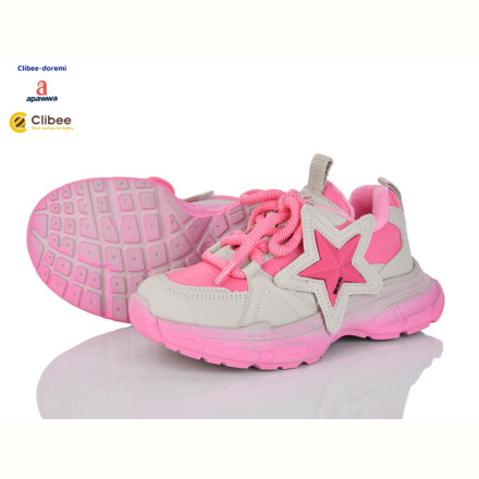 Кроссовки Clibee-Doremi AB610-1 фліс grey-pink