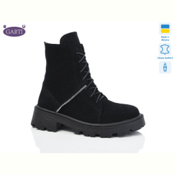 Ботинки Garti 349 чорний замш байка