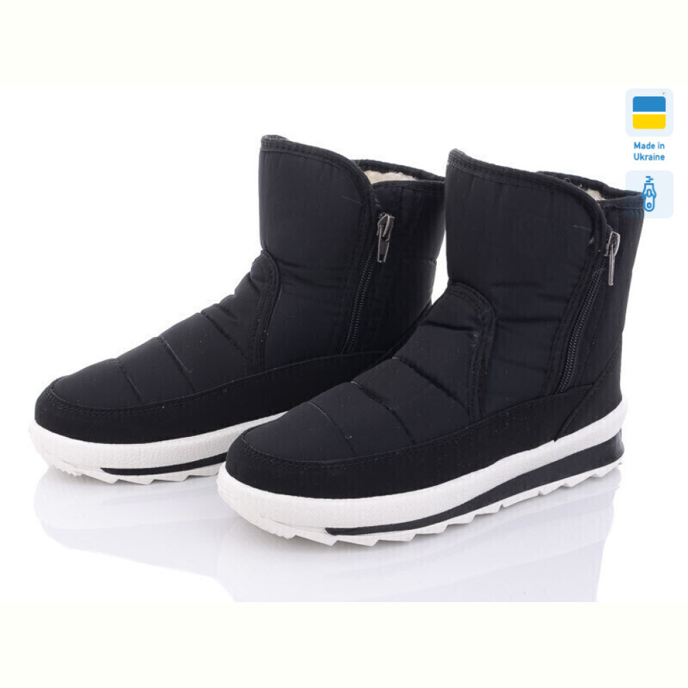 Дутики DeMur KZ611 чорний-білий 2025