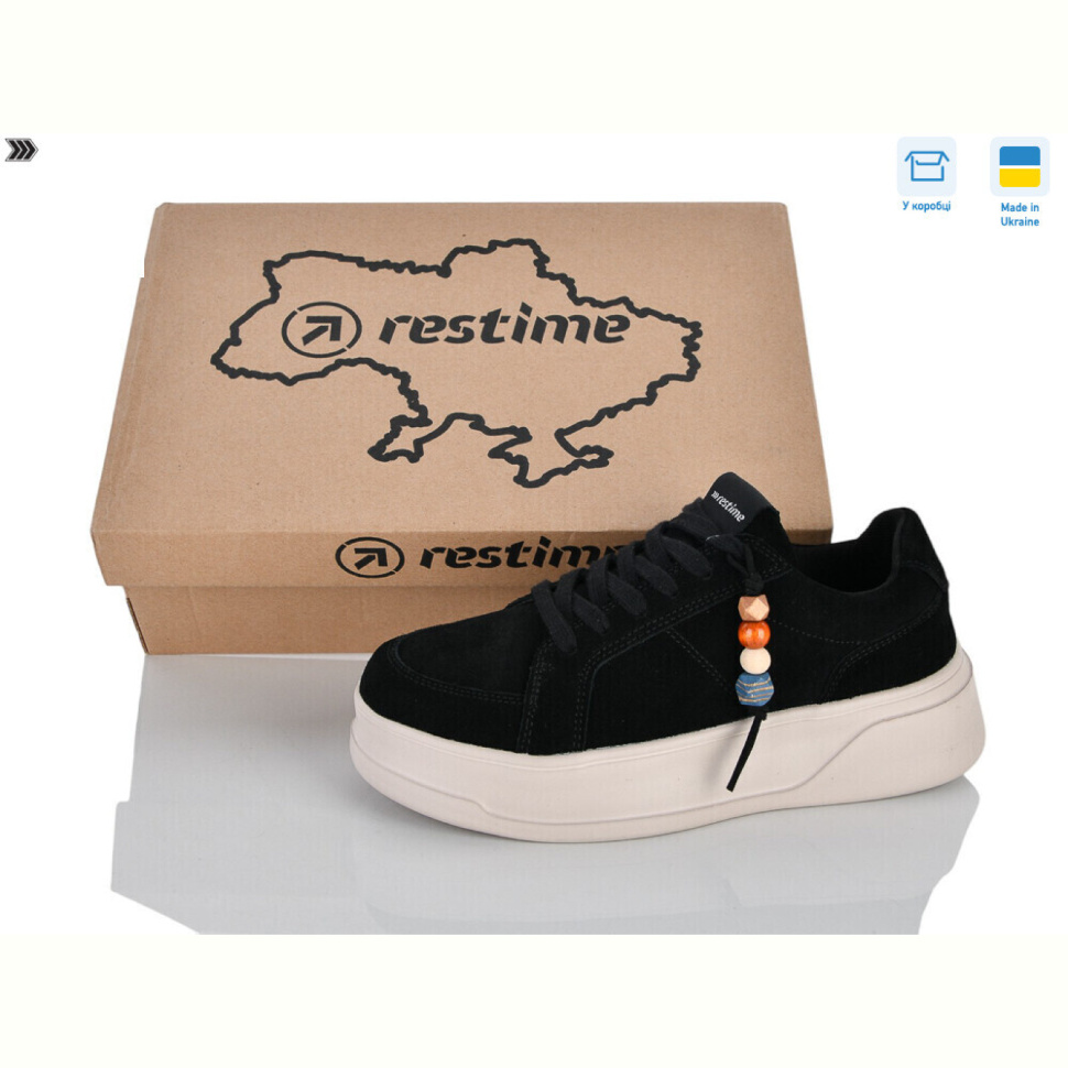 Кроссовки Restime AW026809 black Кроссовки Restime AW026809 black
