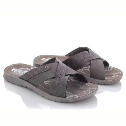 Шлепки DeMur M6134 grey-grey