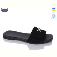 Шлепки Garti 44 чорний замш