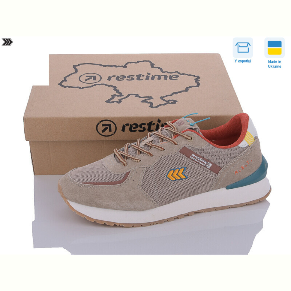 Кроссовки Restime EMB24029 camel-orange