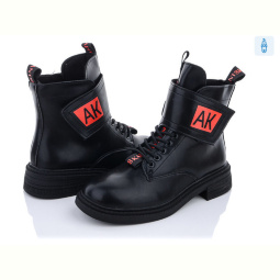 Ботинки Violeta 197-53 black-red