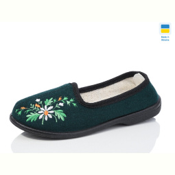 Тапки Lot Shoes Вишивка літма зелений