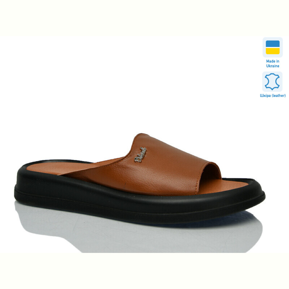 Шлепки Sali 504 коньяк к.